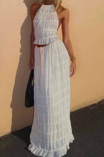 Ruffle Elegance Two-Piece Set